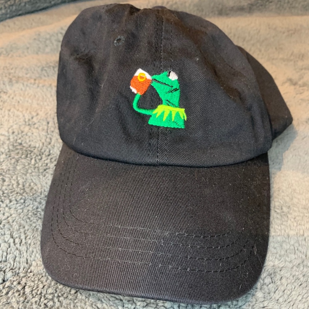 Kermit Sipping Tea Baseball Cap